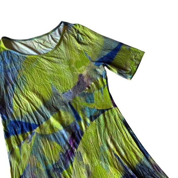 Soft Surroundings Saunterre Maxi Dress Stretch Tropical Stretch Sz Medium Women - Picture 6 of 13